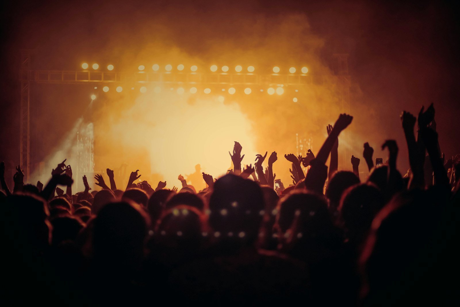 Concert lights and crowd